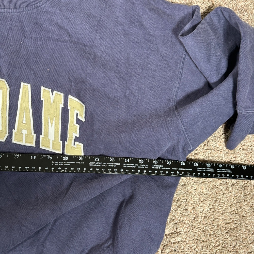Vintage Majestic Notre‎ Dame Fighting Irish NCAA Collegiate Sweatshirt Y2K - Picture 6 of 9